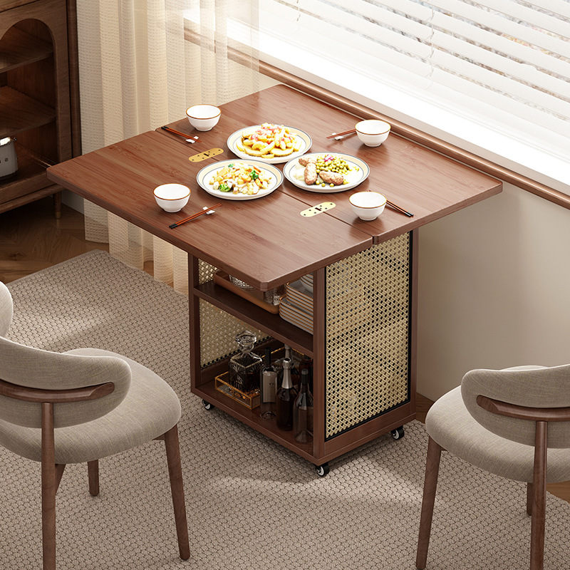 Dropshipping 제조 업체 직접 판매 단단한 나무 사이드 테이블 커피 테이블 이동식 접이식 새로운 중국 스타일 홈 거실 소파 사이드 캐비닛