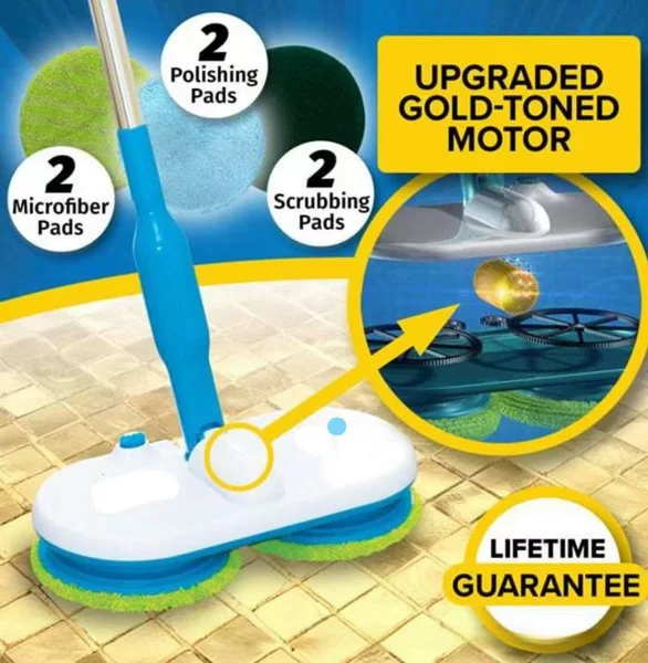 New Electric Wireless Flat Mop, Hand-Washable, Wet and Dry Household One-Mop Cleaner