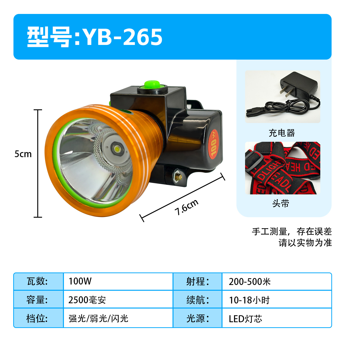 faro de larga duración litio luz alta lumen super brillante recarga remota lámpara de mina montada en la cabeza para pesca al aire libre