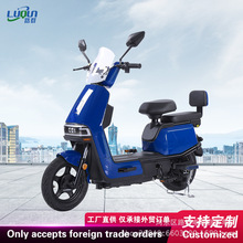 跨境厂家新款外贸两轮电动车双人电瓶车裸车通勤车代步车两人座