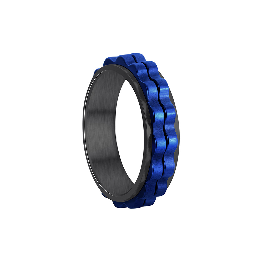 Simple Style Printing Titanium Steel Plating Rings display picture 7