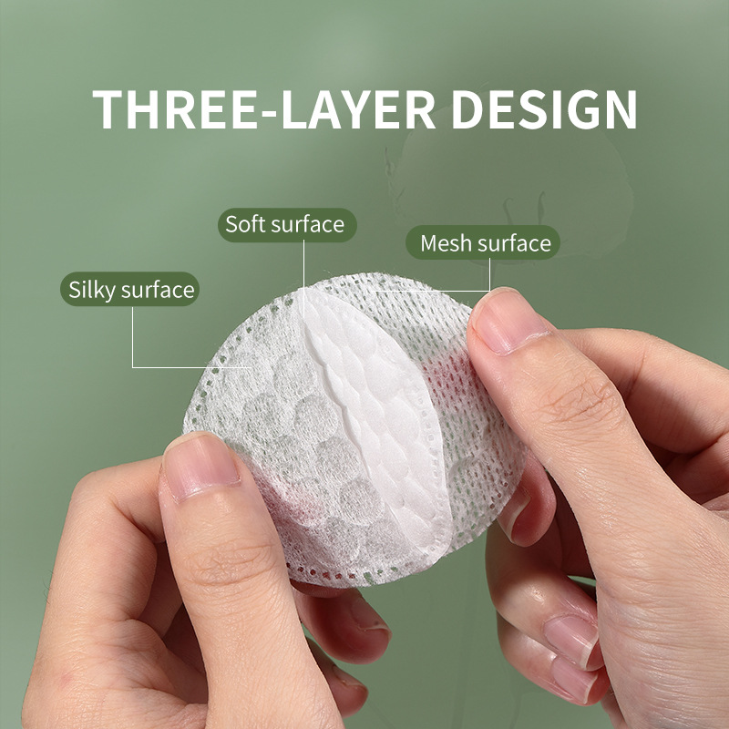 LMLTOP 80pcs embossed circular cotton pads for makeup SY452