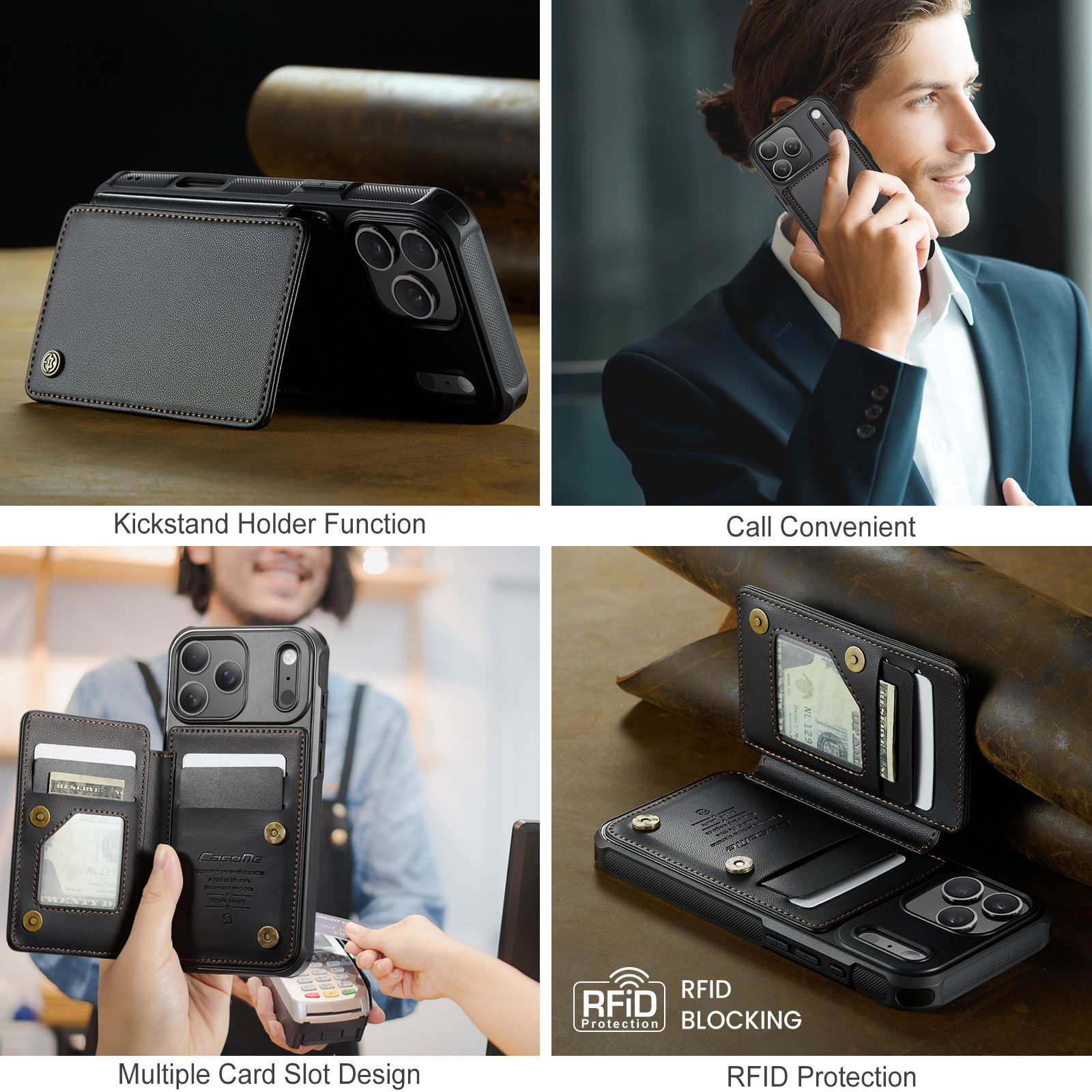 Suitable For IPhone 17 Max Phone Case, 16 Plus With Slot, 15/14 Pro Anti-drop, 13/12 Card Holder_voghion.com