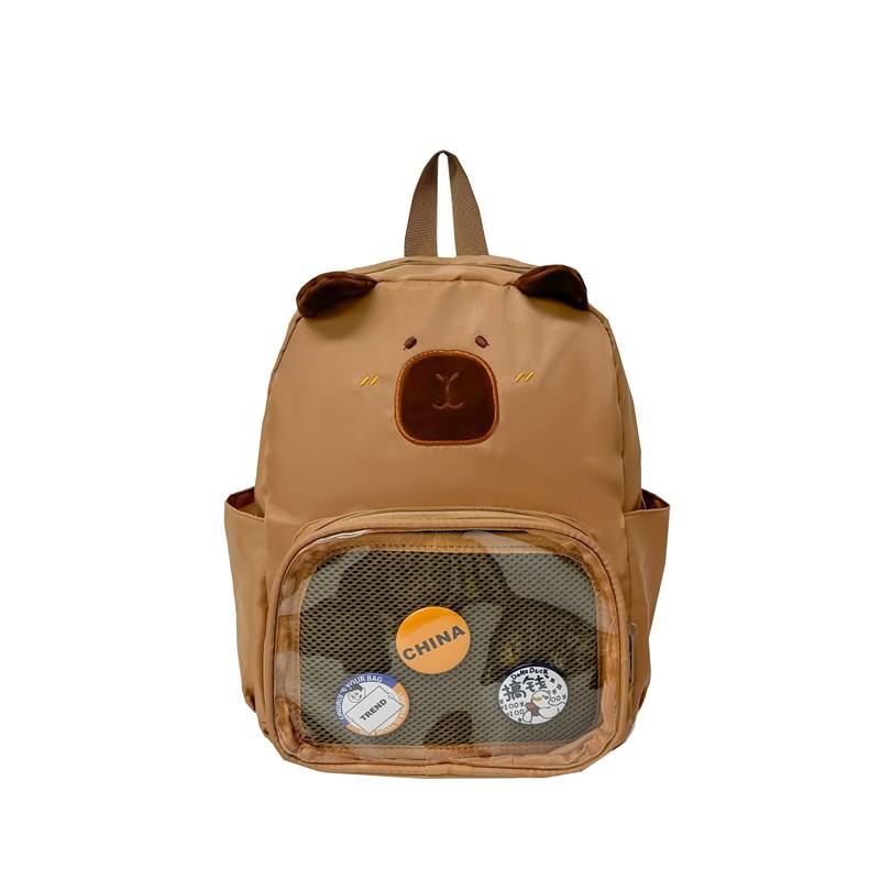 Jardín de infantes bebé mochila lindos Dolphin Kapibara mochila para niños y niñas nueva mochila transparente para niños