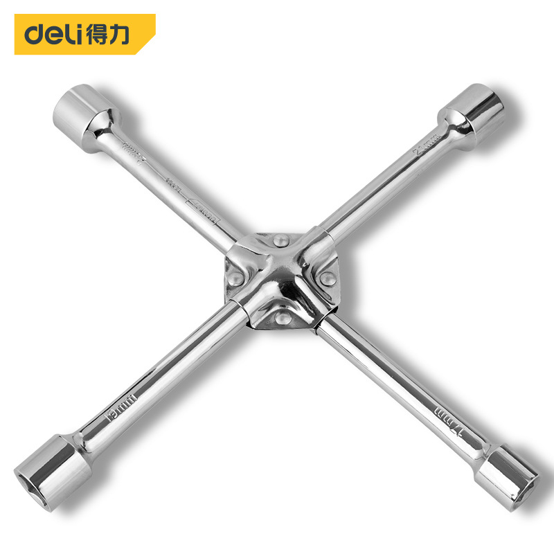 十字轮胎扳手黄油机配件气压扳手换套筒DL4414 十字轮胎扳手省力