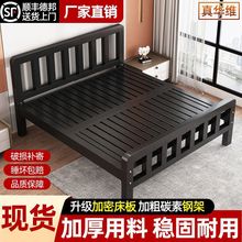 铁架床出租屋特厚加厚铁床组装铁艺床加粗加厚铁床卧室轻奢板式床