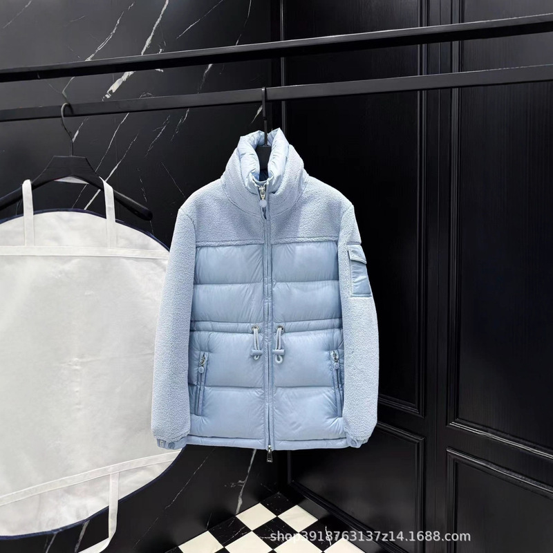 High-Quality Mongia Autumn and Winter Women's 95% Goose down New Lamb Fur Spliced Stand Collar down Jacket Coat