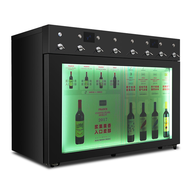 Dispensador de vino comercial, dispensador de vino compartido de sobremesa, máquina expendedora, dispensador de copas de vino con código de escaneo, dispensador inteligente compartido