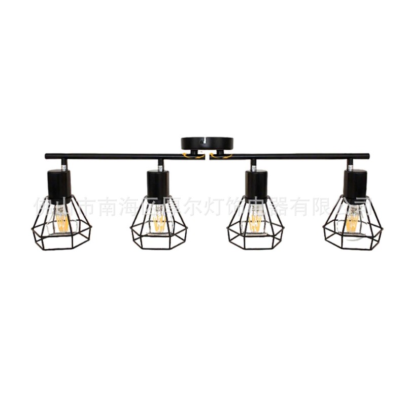 4-Light Track Light Fixture, Farmhouse Style, Directional Ceiling Track Light, Black, Industrial Style Recessed Spotlight 4-Light Track Light Fixture, Farmhouse Style, Directional Ceiling Track Light, Black, Industrial Style Recessed Spotlight
