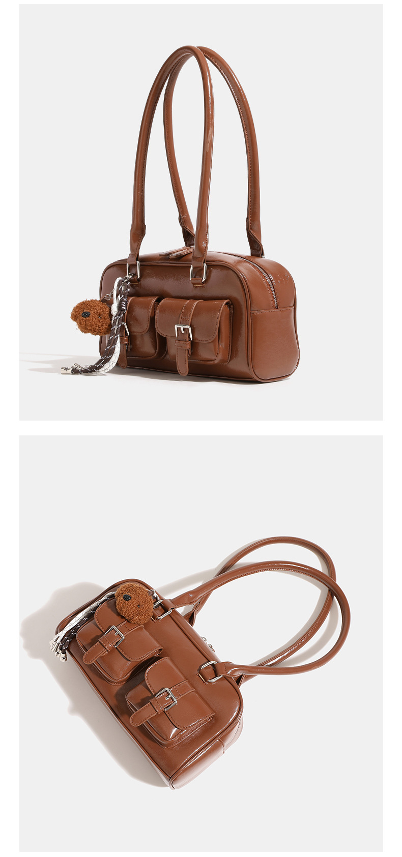 Boston Umhängetasche Aus Gewachstem Leder Für Damen Herbst Winter_voghion.com