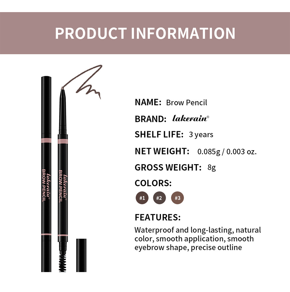 Lakerain Eyebrow Pencil Two-in-One Wild Eyebrow Pencil undefined