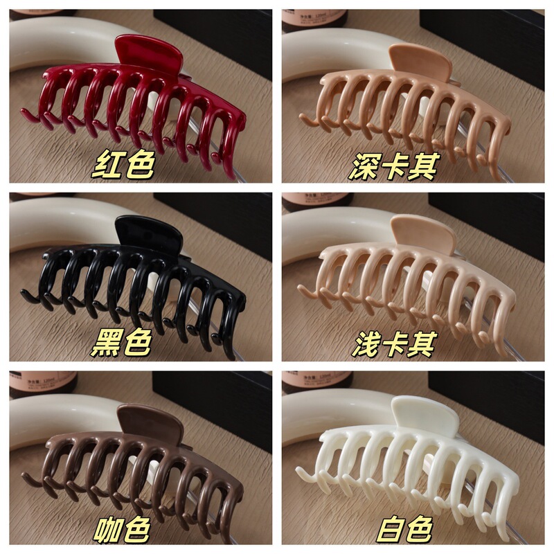 高级感软硅胶发夹鲨鱼夹发卡柔软防撞保护后脑夹头发防摔耐用抓夹|undefined