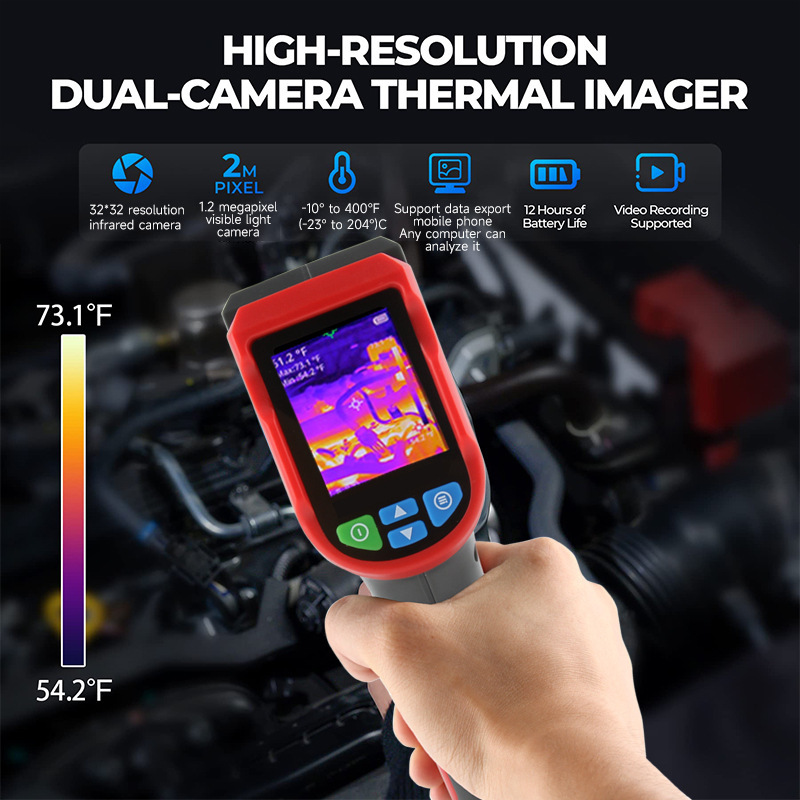 NOYAFA英文版NF-521红外线热成像相仪自动测温仪测温枪热像仪器