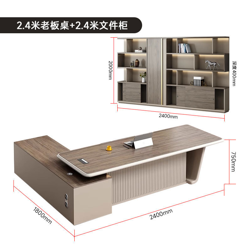社長のデスクは簡単で、現代の社長のテーブルは大きいクラスのオフィスの家具は軽くて豪華な漆のマネージャーのテーブルのボスのテーブルを焼きます。|undefined