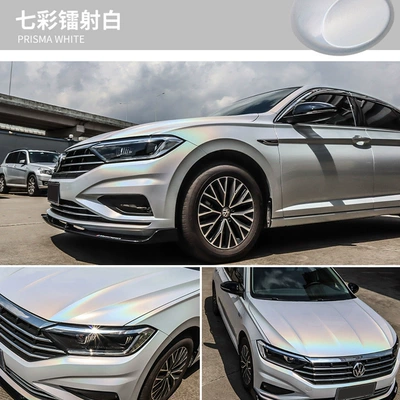 Auto Color Change Film Alexander Silver Metallic Crystal Pvc - pet-colorful-laser-white-152-17m-roll