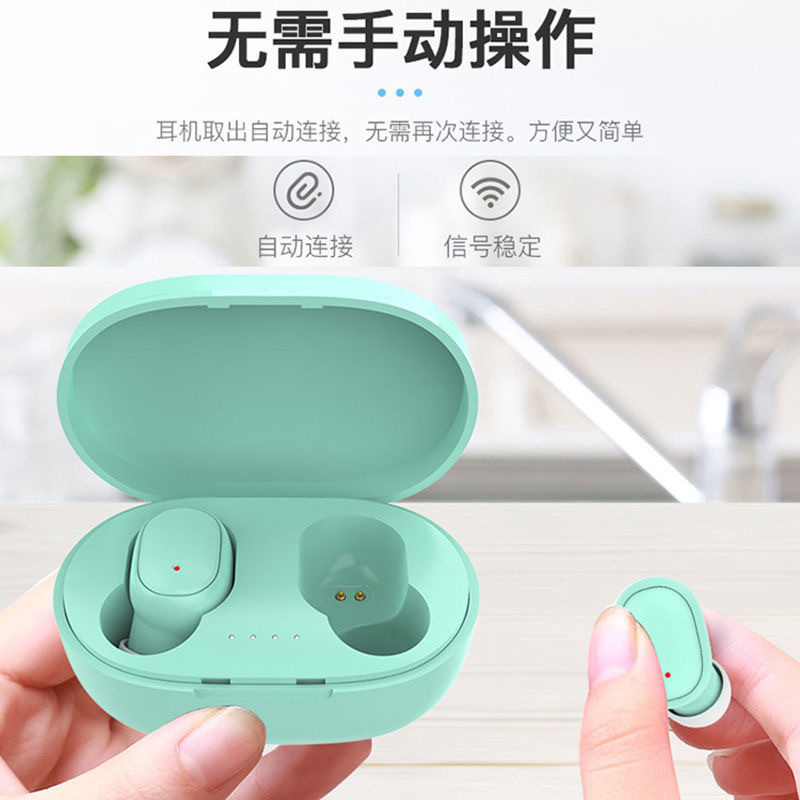 Transfronterizo para auriculares A6S de larga duración, reducción de ruido inalámbrico verdadero, alta calidad de sonido, auriculares Bluetooth para juegos de deportes TWS