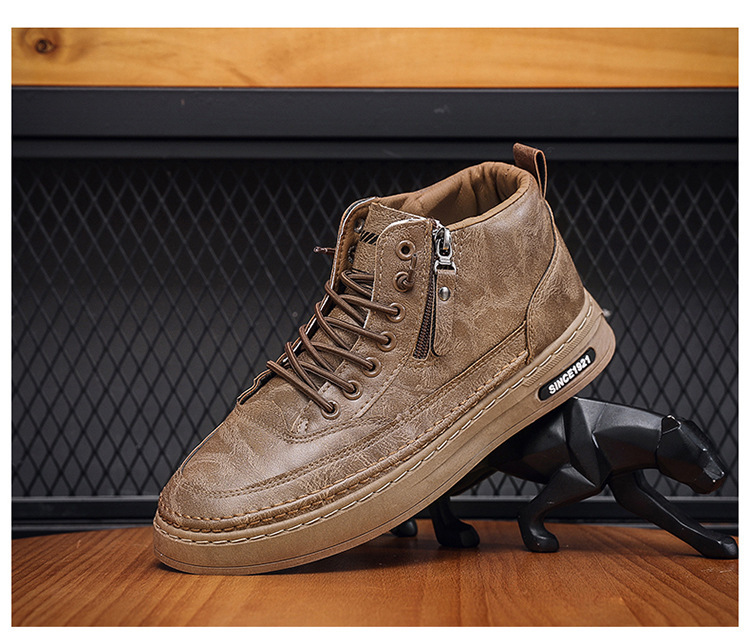 Herren Sommer und Herbst Neue Martin High Top Board Trend Vielseitige schwarze Arbeitskleidung Stiefel Sport Freizeitschuhe Männer_voghion.com
