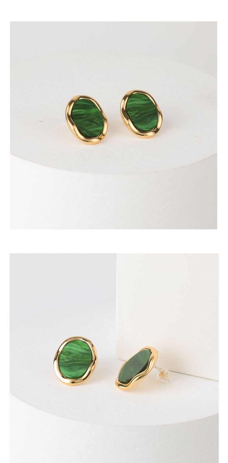 Fashion copperplated real simple geometric retro gold copper earringspicture2