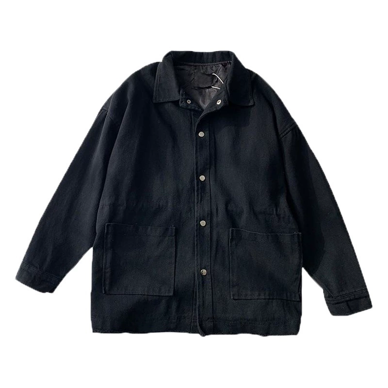 Весенний модный бренд, свободная однотонная функциональная куртка для спецодежды, Мужская модная куртка в Корейском стиле в стиле ретро BF, топ для студентов