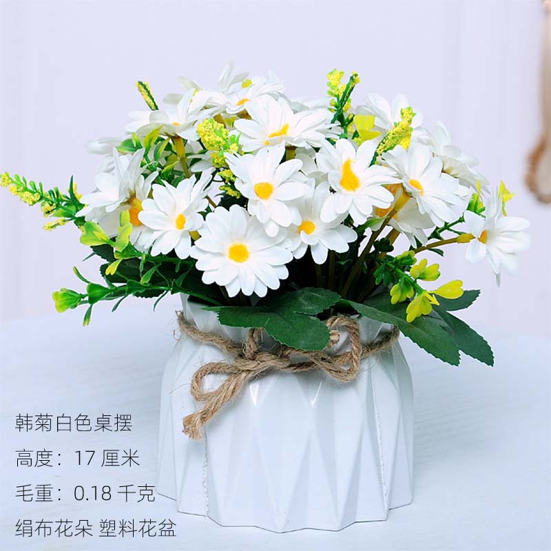 Nórdico artificial flor traje de plástico florero falso maceta decoración coreano crisantemo planta bonsai decoración de la Mesa del hogar