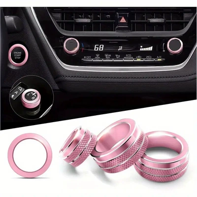 Suitable for new Corolla air: Other Automotive Interior Supplies - air-conditioning-2-rear-view-1-start-ring-1-light-pink-4-piece-set
