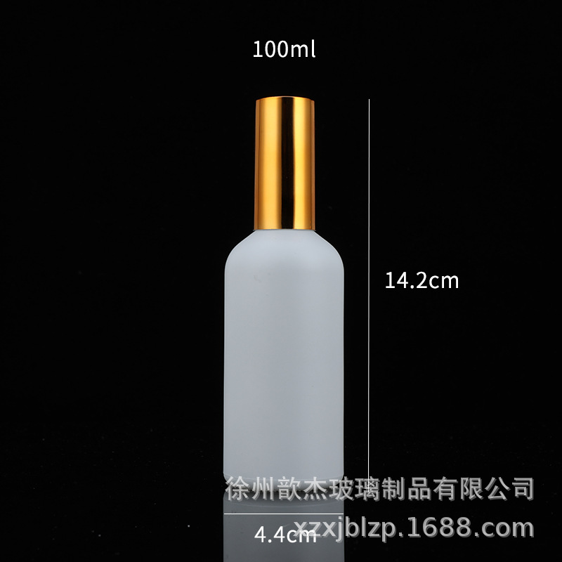 Botella de aceite esencial blanca helada blanca 10ml-100mL botella de la prensa botella de la botella del espray