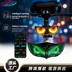 Cross-border motorcycle and bicycle helmet LED devil's eye warning light, night riding devil's eye decorative ambient light