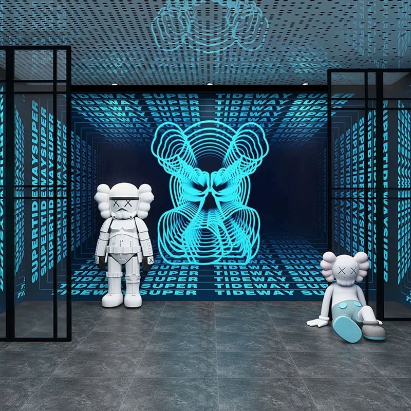 Интернет-карта KAWS Bear Abyss Зеркало Бистро Интернет-кафе Qing Bar