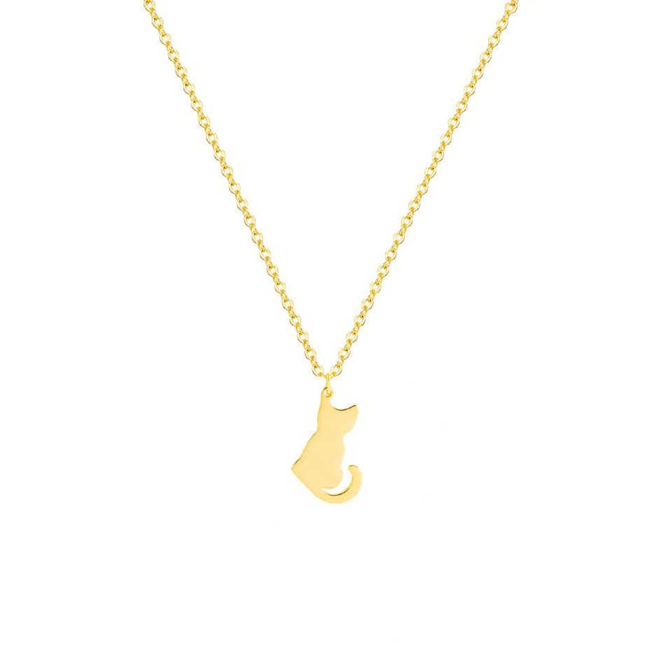 5g Weight PVD Coated Gold Plating Process Real Gold Plated Plating Material 304 Stainless Steel Pendant Material Pendant Necklace Classification 304 Stainless Steel Chain Material cable chain Chain Type 1 Piece Quantity Casual, Daily Occasion 304 Stainless Steel Material Cat, Butterfly Pattern Women's Gender Plating Design Sweet, Simple Style Style Gold, Silver Color Wholesale Jewelry Sweet Simple Style Cat Butterfly Airplane 304 Stainless Steel 18K Gold Plated Plating Pendant Necklace 18