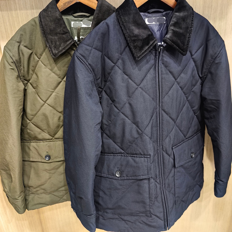 Men's Sandwich Quilted Jacket Coat Warm Cotton-padded Jacket Loose Quilted Jacket 24 Autumn and Winter New 471722