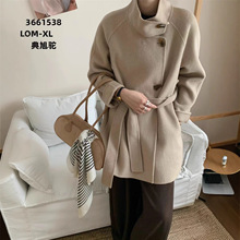 2025秋冬新款呢子中长款外套美拉德韩系高级小香风气质毛呢大衣女