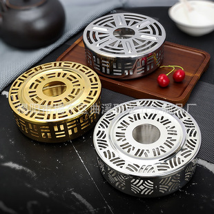 Chinese-style Stainless Steel Candle Tea-making Warm Tea Teaware Tea-making Warm Tea Warm Tea Stove Teapot Flower Heat Preservation Base