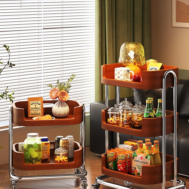 中古沙发边几零食小推车置物架客厅移动茶几餐边柜厨房蔬菜收纳架