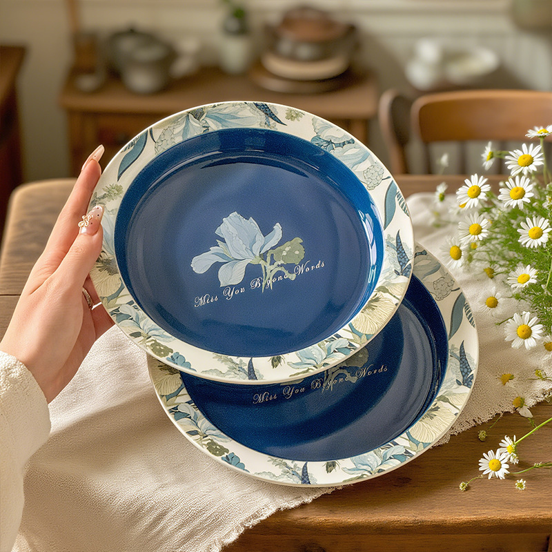 Blooming Flowers, High-End Tableware, Ceramic Dinner Plates, Good-Looking Girls’ Gifts for Besties, Plates, Artistic Plating Blooming Flowers, High-End Tableware, Ceramic Dinner Plates, Good-Looking Girls’ Gifts for Besties, Plates, Artistic Plating
