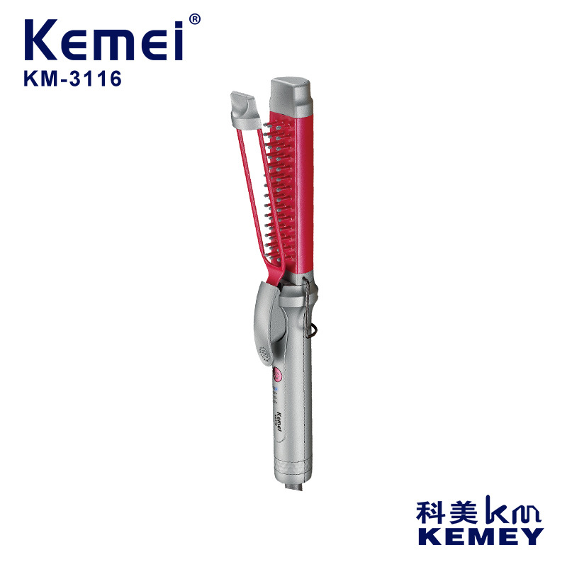 Kemei casero recto alisador de cabello KM - 3116 transfronterizo termostático rizador de cabello anión gran onda clip de maíz
