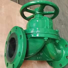 G41J-10C  DN25手动法兰铸钢衬胶隔膜阀图片