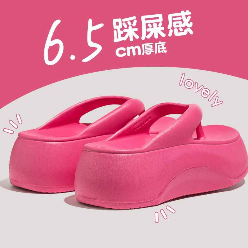 Nuevo estilo chanclas de fondo grueso para mujer con chanclas blancas en verano