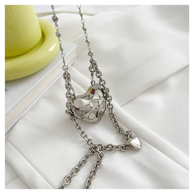 Mini Size Women's Mini Metal Heart Shape Streetwear Heart-shaped Magnetic Buckle Shoulder Bag Crossbody Bag