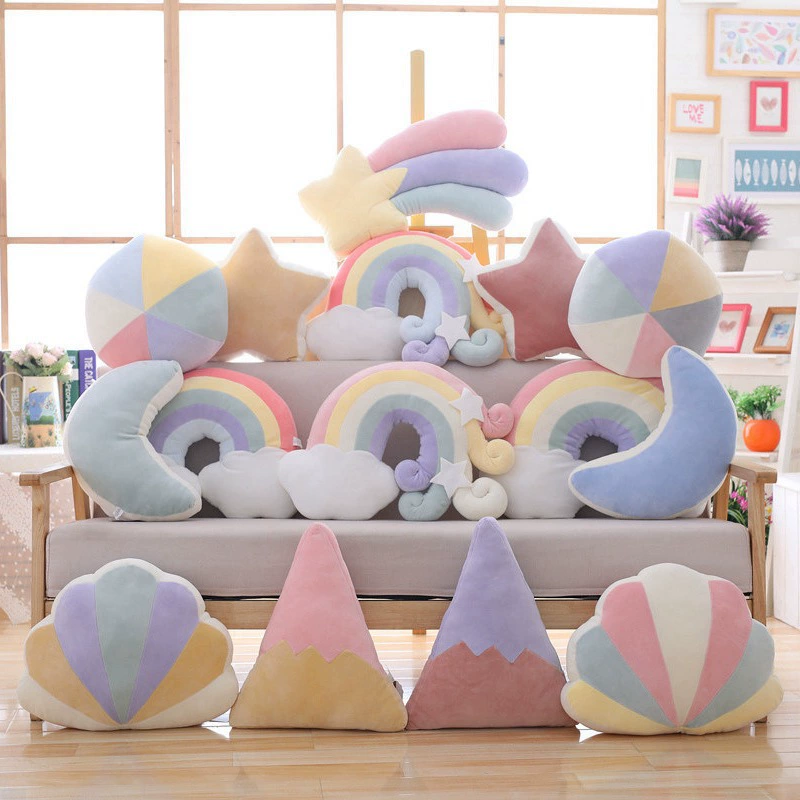 Радужная плюшевая подушка-облако игрушка от Guoman Original Cloth Toy – милый, мягкий, стиль интернет-знаменитости