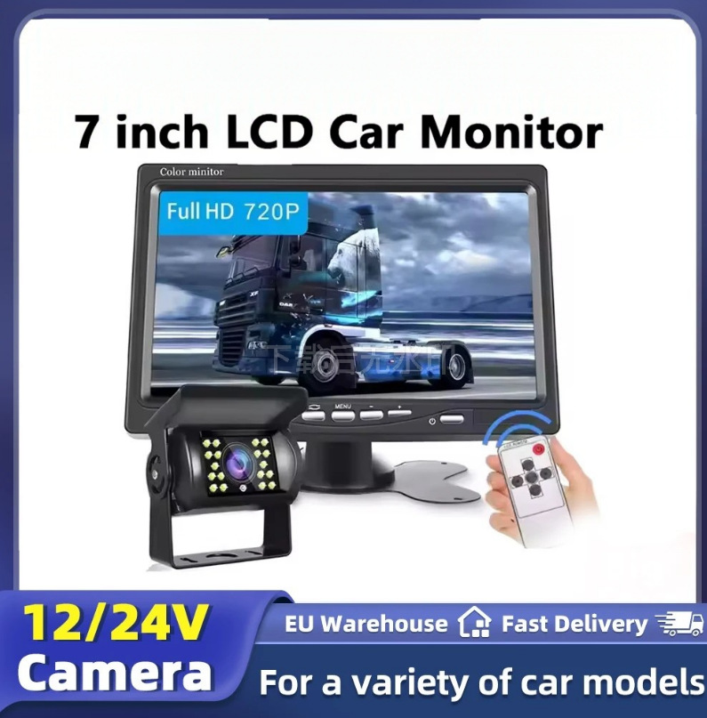 7/ 9inch Car Lcd Monitor, High-Definition with Car Reversing Camera Monitor and Car Monitoring Kit