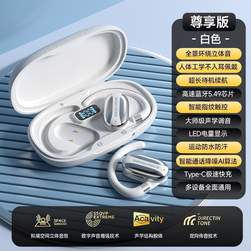 骨传导运动无线蓝牙耳机2025新款挂耳式不入耳商务开车超长续航|undefined