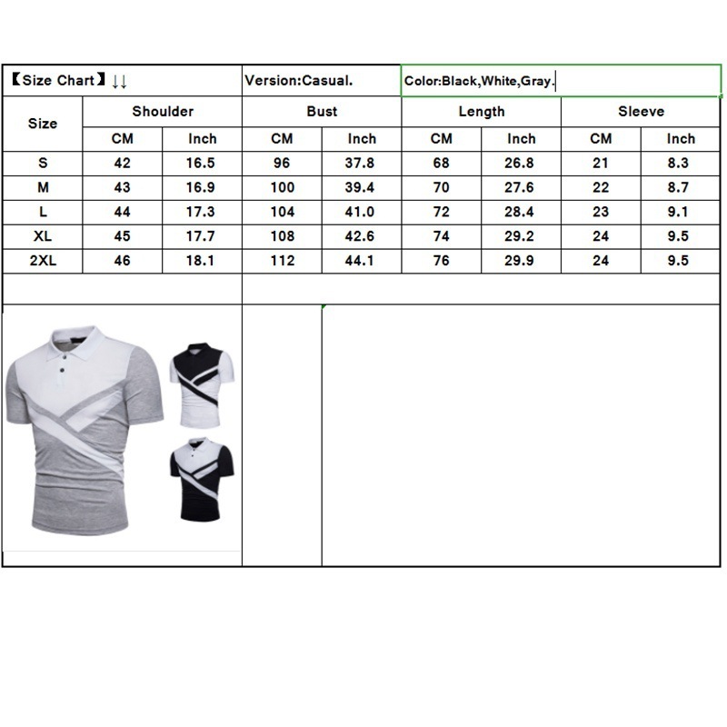Men's Polo Shirt Irregular Spliced Short Sleeve Shirt For Men_voghion.com