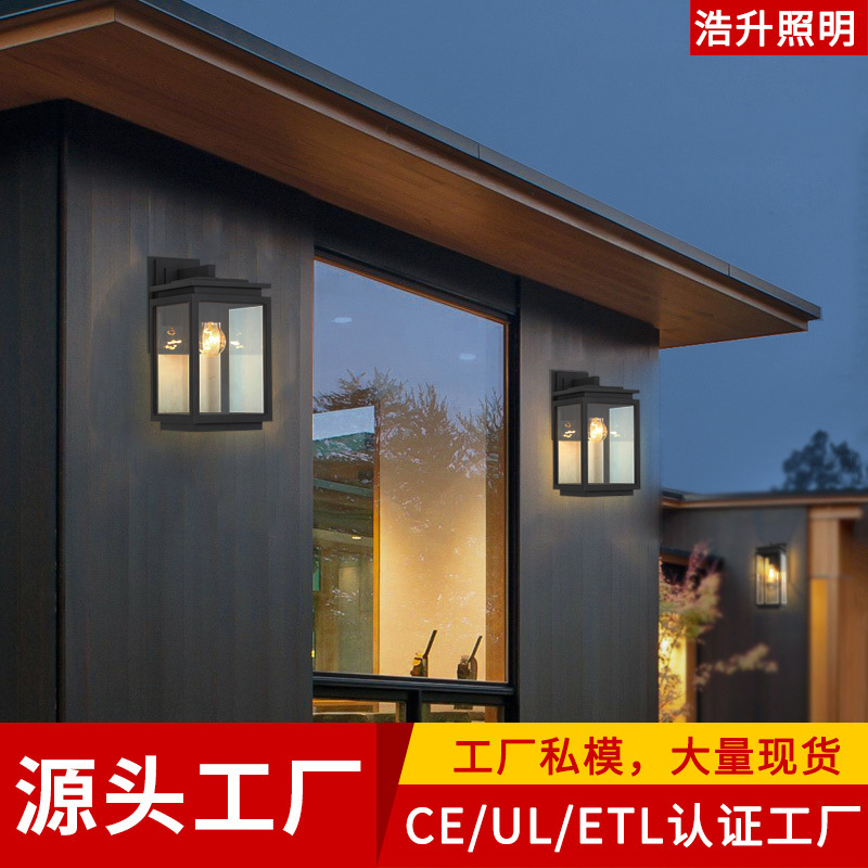 Outdoor Waterproof Wall Lamp Simple Glass Garden Gate Villa Courtyard Homestay Dew Balcony Porch Outdoor Wall Mounted Lamp