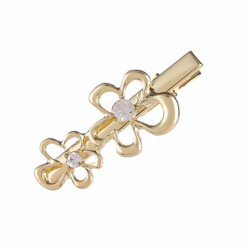 Metal flower water diamond hair clip sweet niche design bangs clip forehead messy hair clip hairpin for girls  new