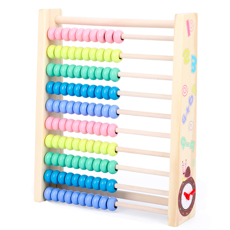 Los niños de Madera Juguetes Educativos de educación temprana Abacus rack de diez velocidades reloj de cálculo rack matemáticas Abacus material didáctico estudiantes de primaria image 7