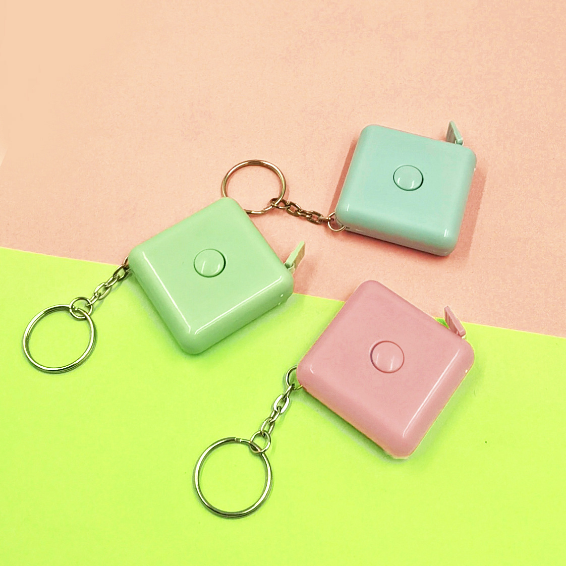 小卷尺 北欧色伸缩卷尺 塑料卷尺 1.5米软皮尺 可爱迷你小圆卷尺