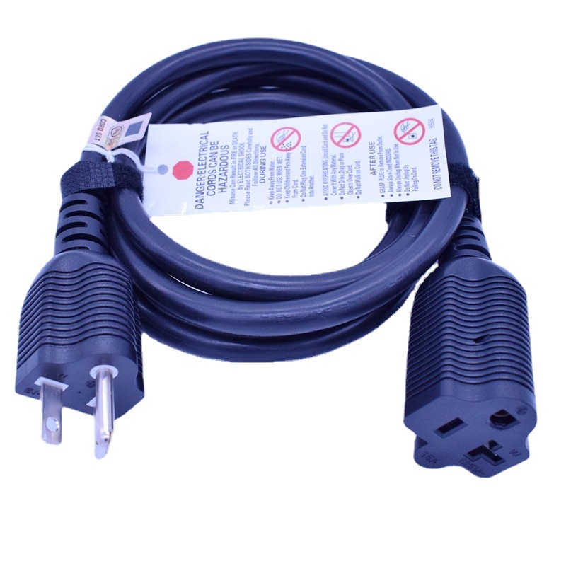 优惠价 美式三插电源线  ul美标电源线  15A美式公母插头电源线