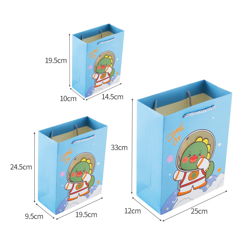 Día de los niños lindo ventana transparente regalo para kindergarten niños regalo de cumpleaños pequeña bolsa de regalo bolsa de papel portátil