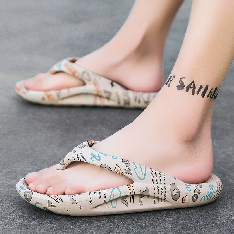 Летние тапочки, нескользящие шлепанцы, пляжная обувь для любимого, для импорта, плюс размер