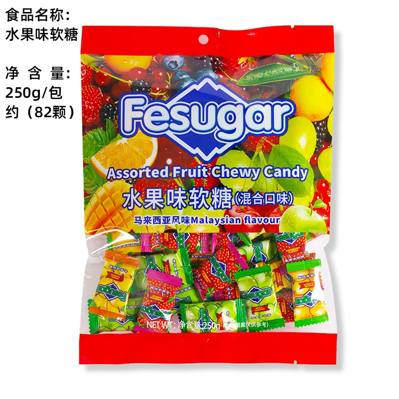 Фесугар фруктовый лент Film Камелия свадебное Malaysia Malaysian Mixed Mixed Candy Snacks оптом